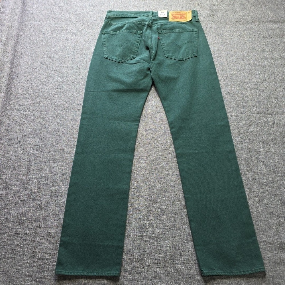 Levis 501 Original Fit Jeans Green 31x32 Straight Leg Button Fly Mens NWT - Picture 12 of 13